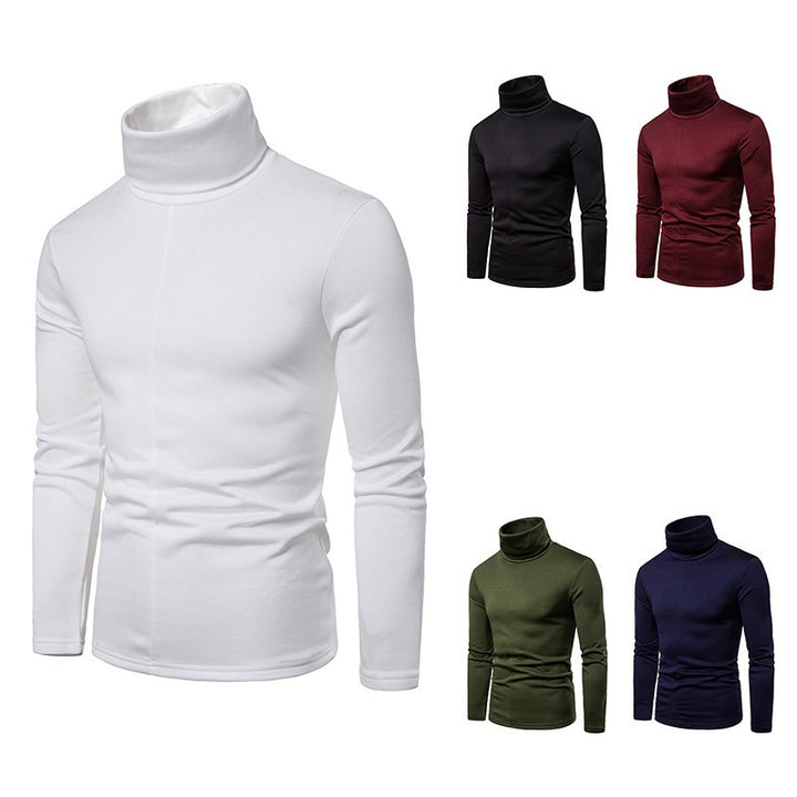 Herren Rollkragenpullover aus weichem Strickmaterial Echoarchiv