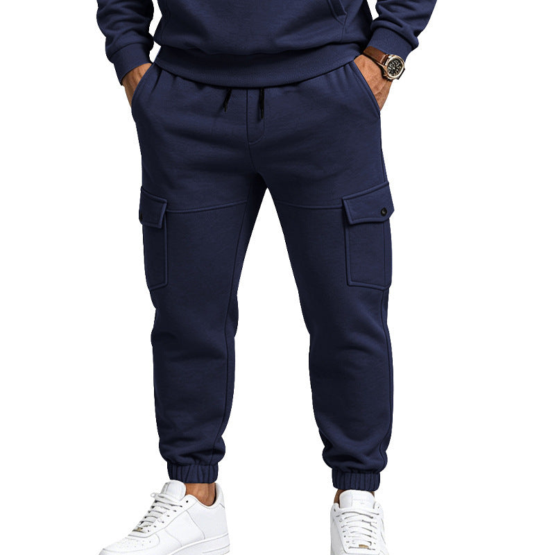 Herren Cargo-Jogginghose mit seitlichen Klappentaschen, Kordelzug und Elastischen Bündchen Echoarchiv