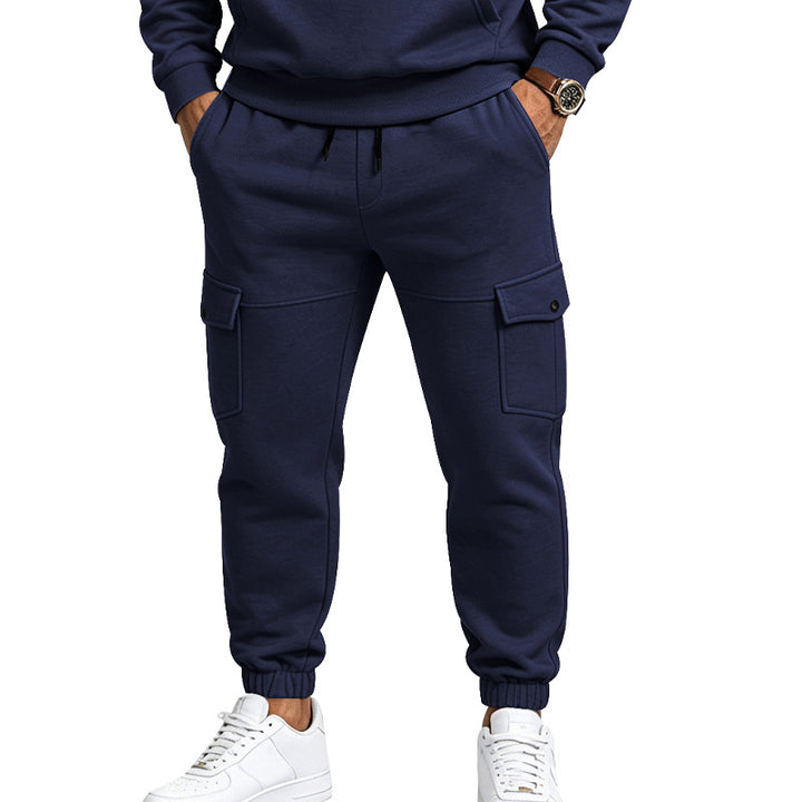 Herren Cargo-Jogginghose mit seitlichen Klappentaschen, Kordelzug und Elastischen Bündchen Echoarchiv