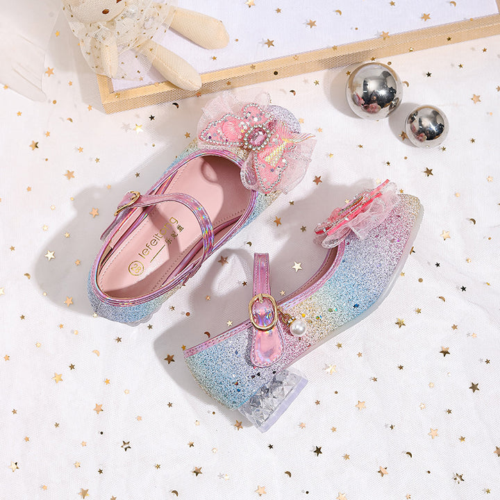 Damen Glitzernde Ballerinas mit Blumenmotiv Echo Archiv