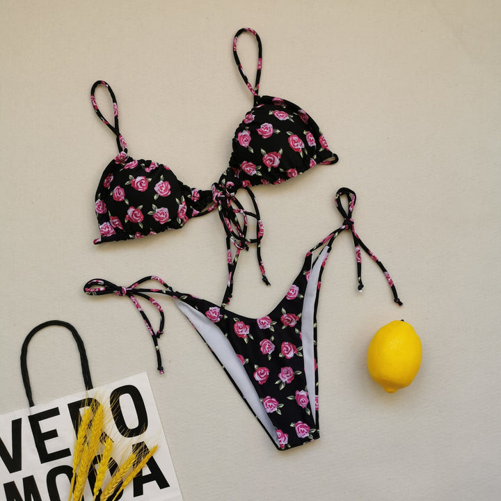 Damen Triangel-Bikini mit regulierbaren Bindebändern Echo Archiv