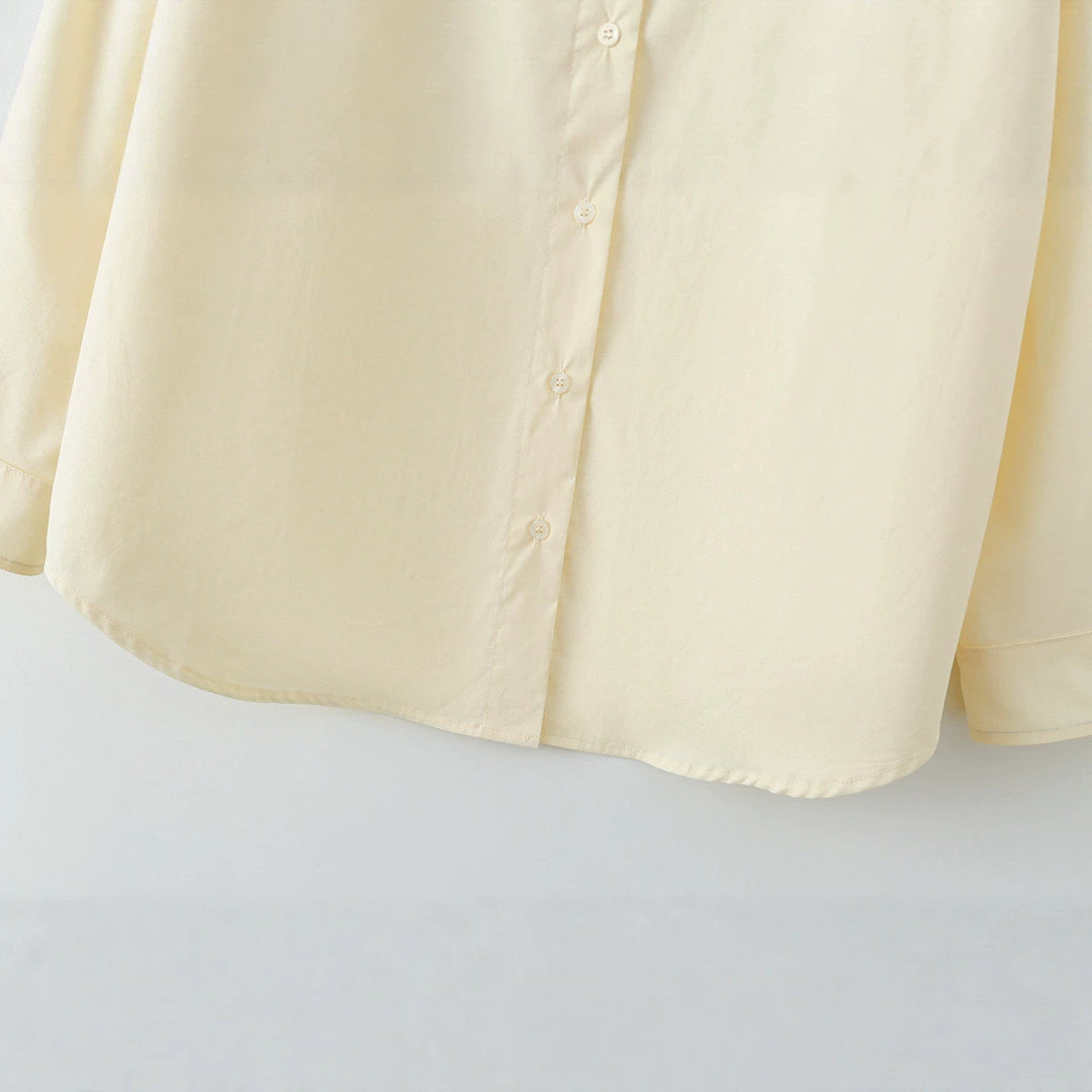 Damen Oversize-Hemdbluse mit Kentkragen und verdeckter Knopfleiste Echo Archiv