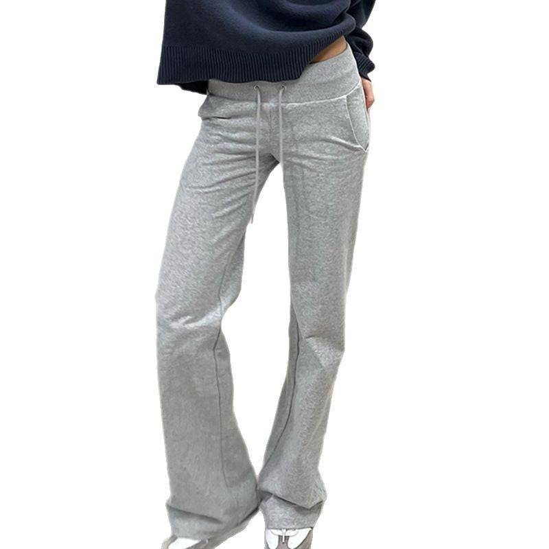 Damen nan weite Sweatpants mit hohem Komfortbund, Kordelzug und aufgesetzten Taschen Echo Archiv