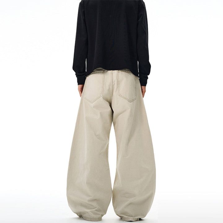 Herren Weitgeschnittene Workwear-Palazzo-Hose aus robustem Baumwoll-Twill mit Paneelnähten Echo Archiv
