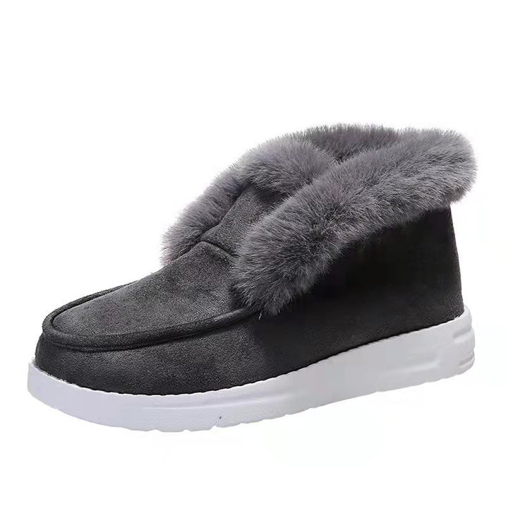 Damen Gefütterte Kurzstiefel‑Hausschuhe mit Kunstfellrand und leichter Gummisohle – Lioré
