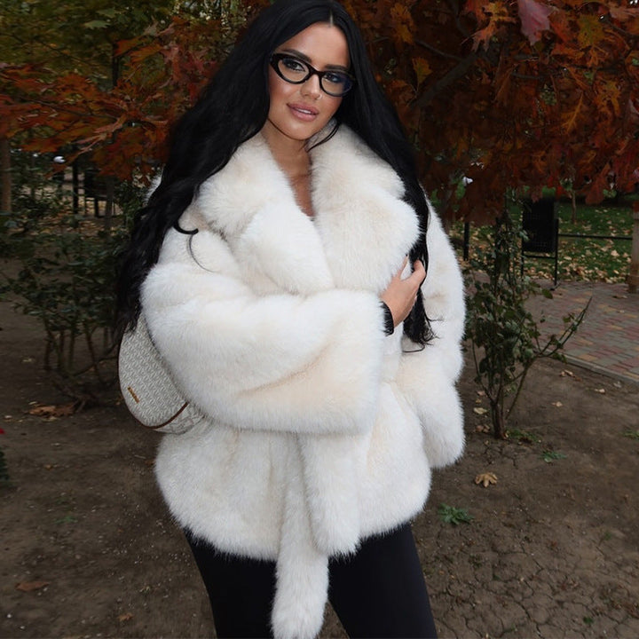 Damen Pelzmantel mit oversized Schnitt und weichem Innenfutter Echoarchiv