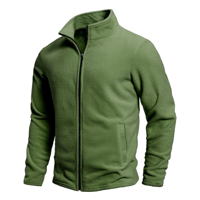 Herren Fleecejacke mit hohem Kragen und Reißverschluss Echoarchiv