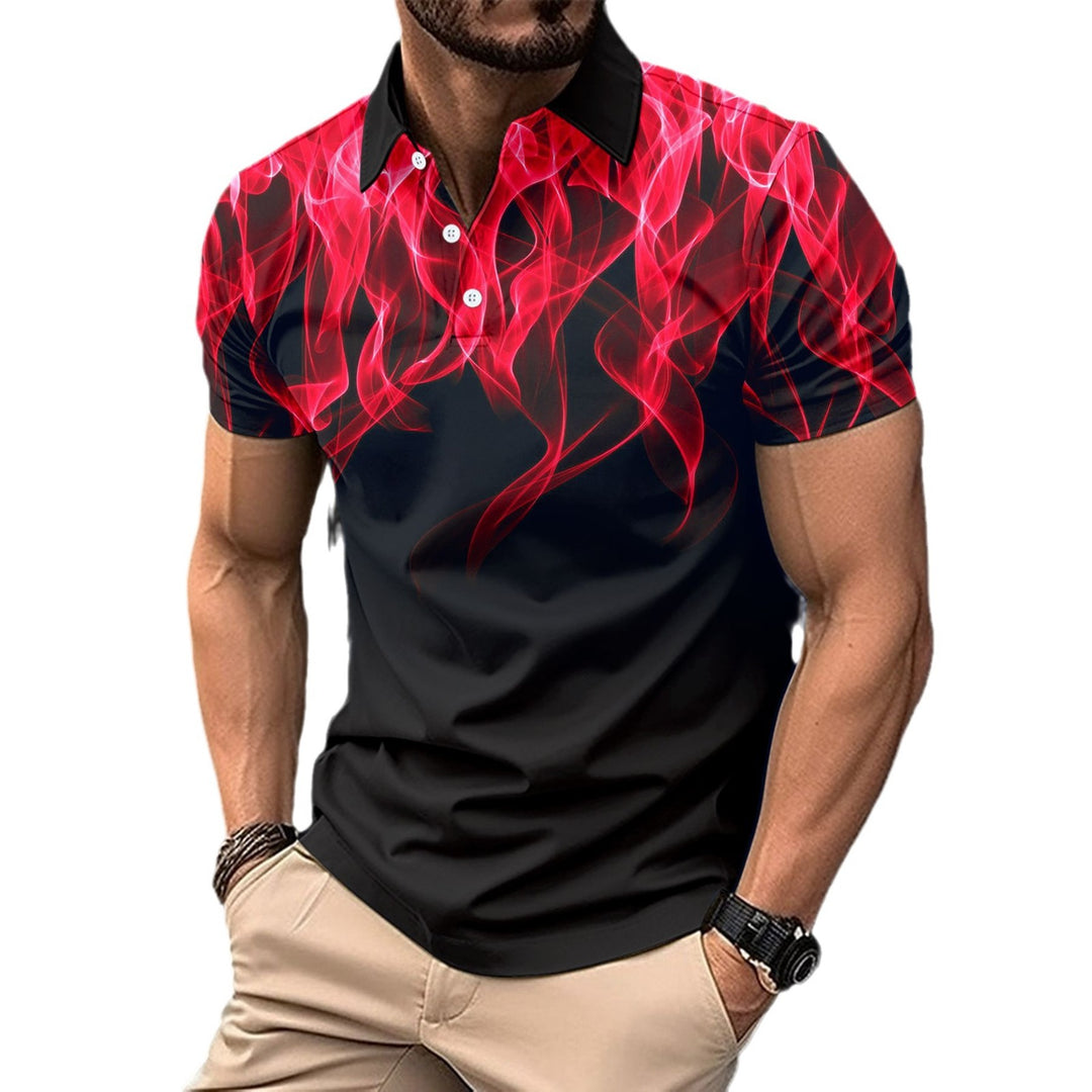 Herren Poloshirt mit einzigartigem rauchigem Design und modernem Kragen Echoarchiv