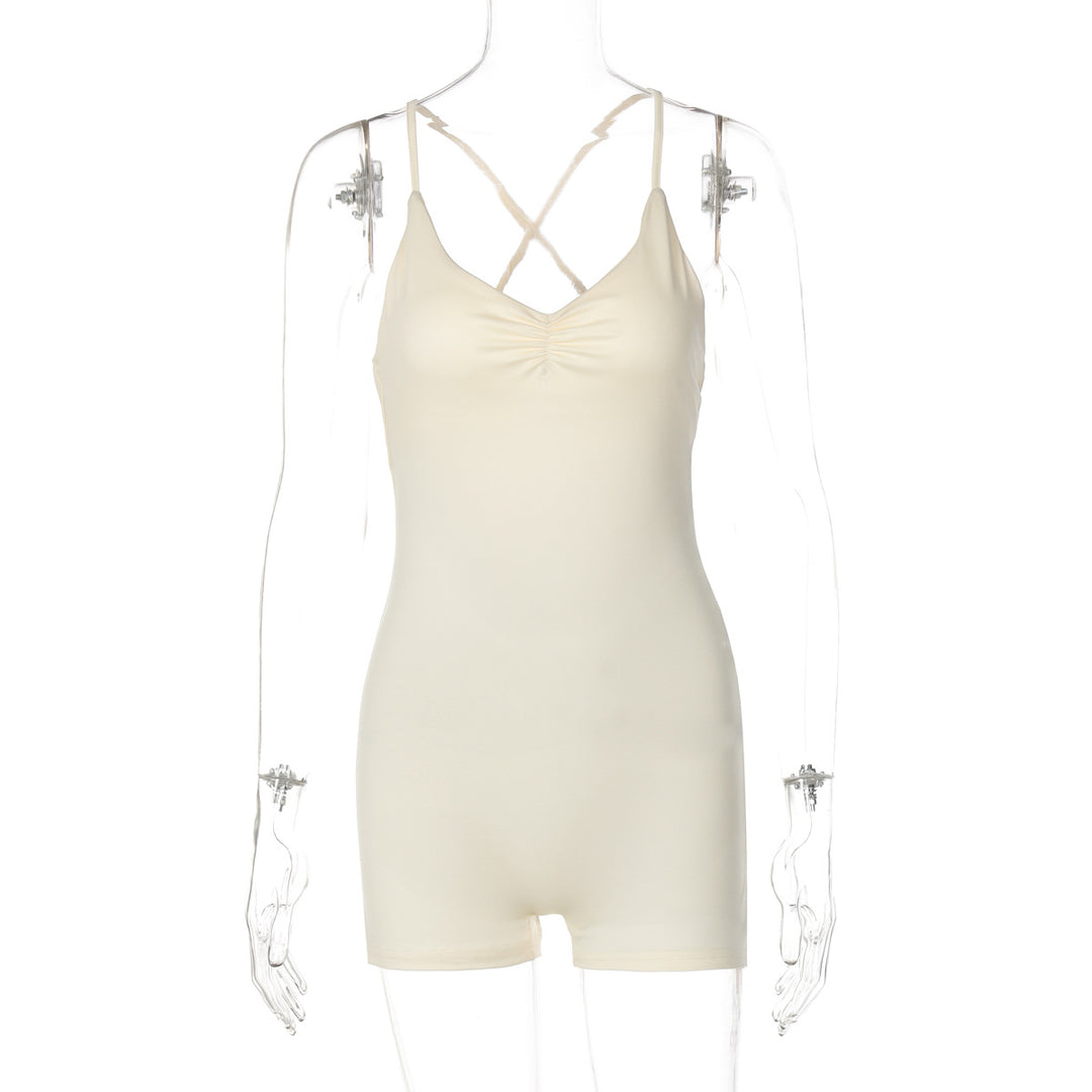 Damen Bodycon Einteiler mit gekreuztem Träger Echo Archiv