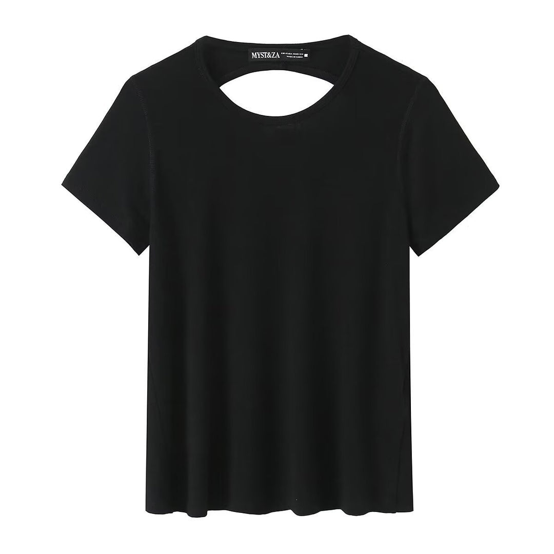 Damen Sportliches T-Shirt mit modischem Rückenausschnitt Echo Archiv