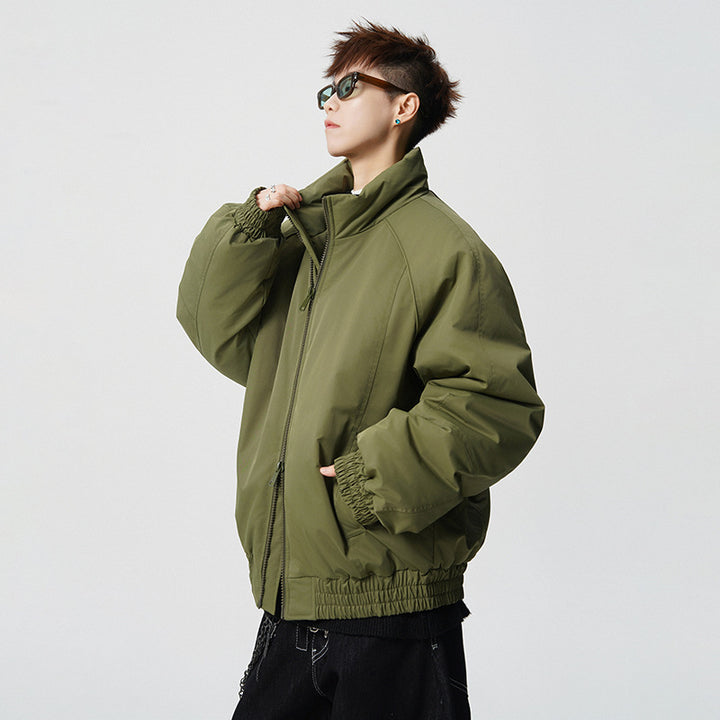 Herren Oversized Windjacke mit Stehkragen und elastischen Bündchen Echoarchiv