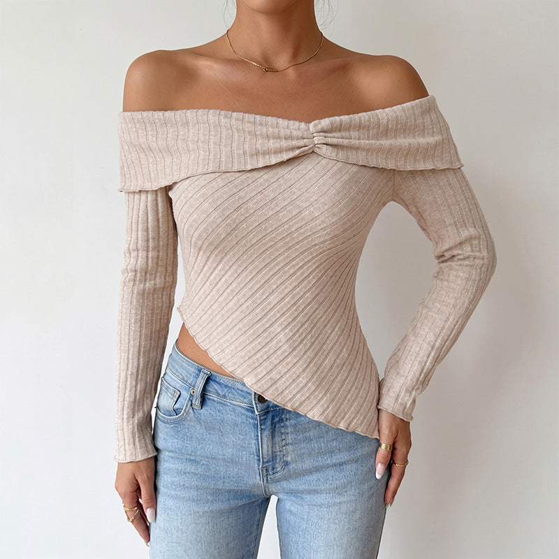 Damen Off-Shoulder Langarmoberteil Echo Archiv