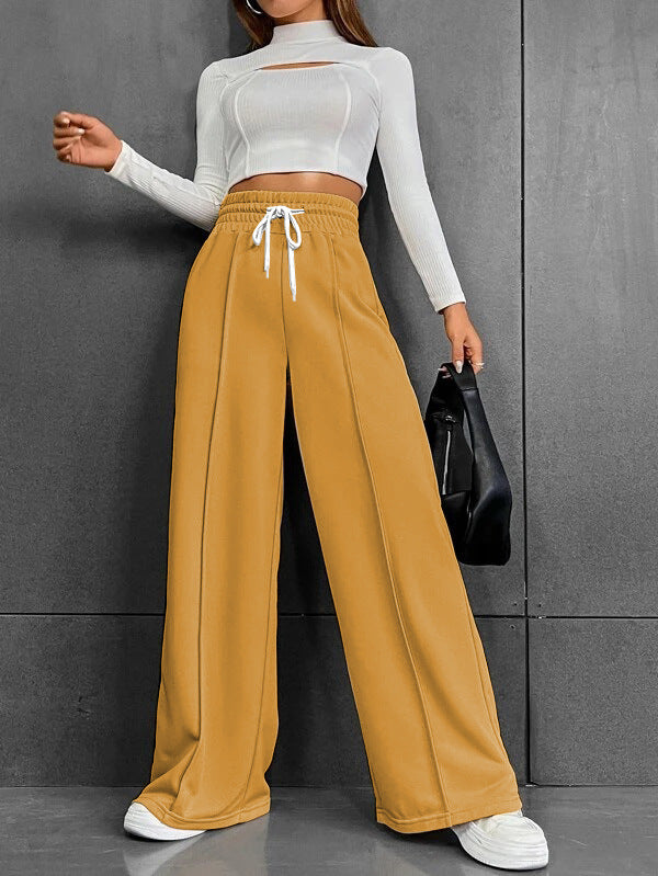 Damen Lässige weite Sweatpants mit verstellbarem Bund Echo Archiv