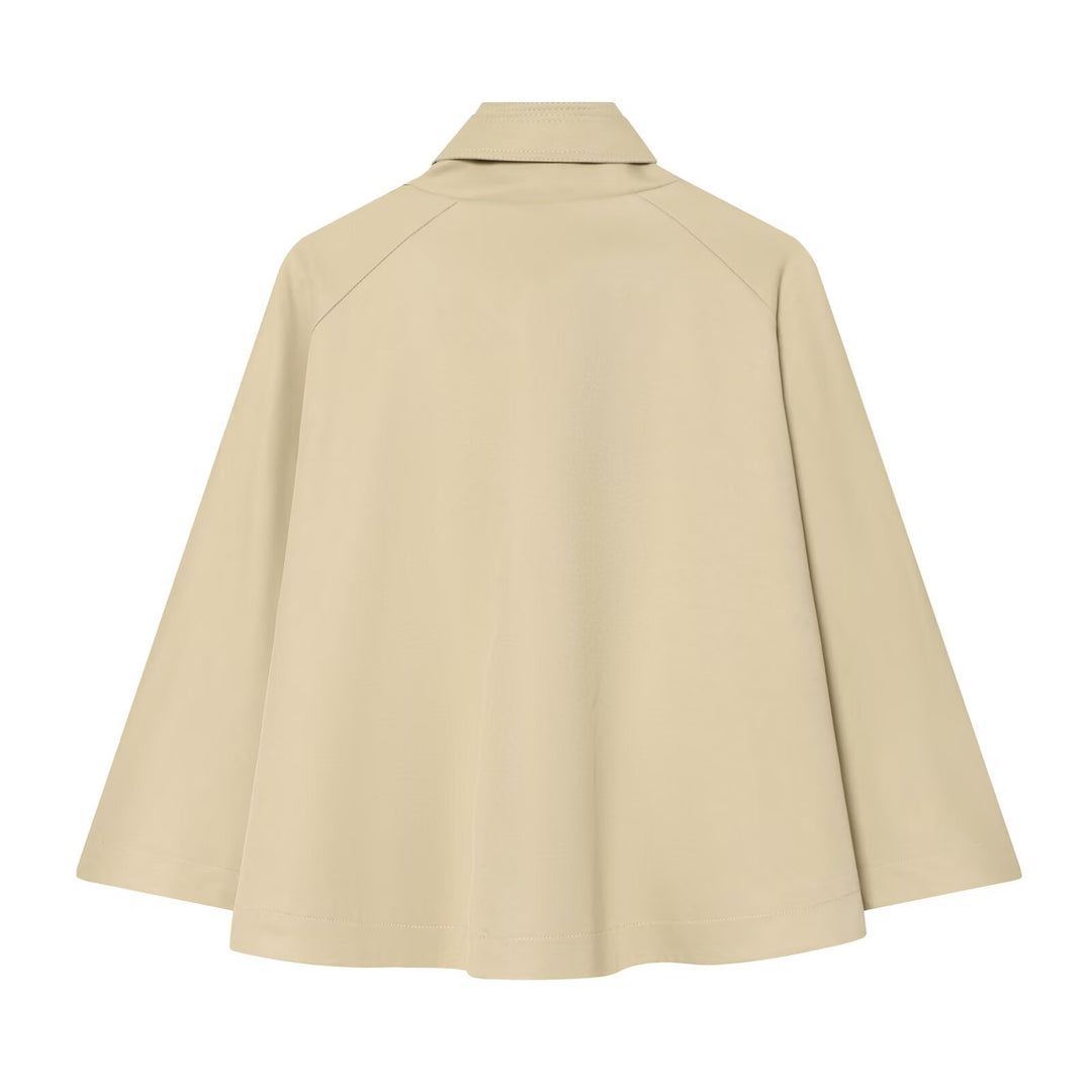 Damen Kurzes Trench-Cape mit Stehkragen, Schulterpatten und doppelter Knopfleiste Echo Archiv