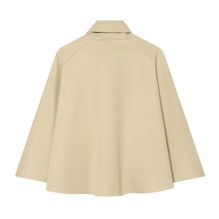 Damen Kurzes Trench-Cape mit Stehkragen, Schulterpatten und doppelter Knopfleiste Echo Archiv