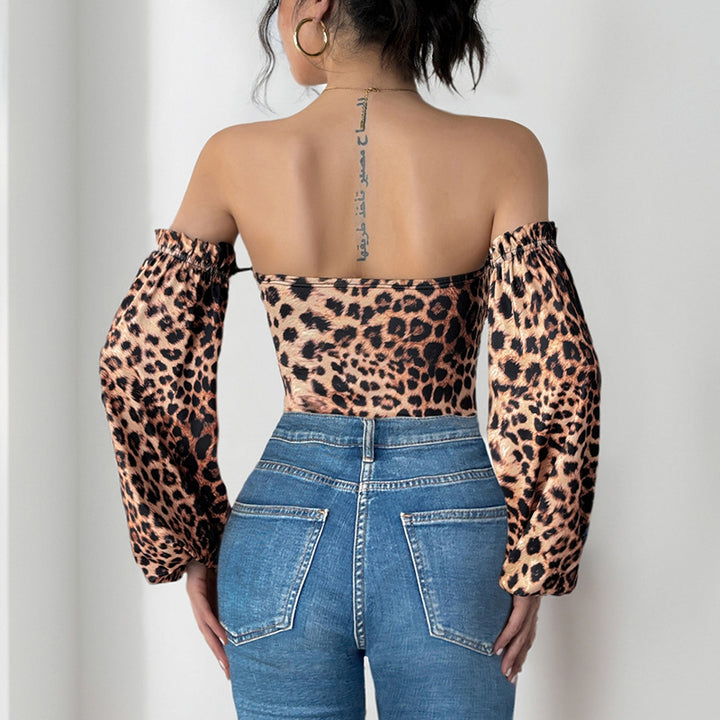 Damen Schulterfreies Bustier-Top mit abnehmbaren Puffärmeln und Raffung Echoarchiv