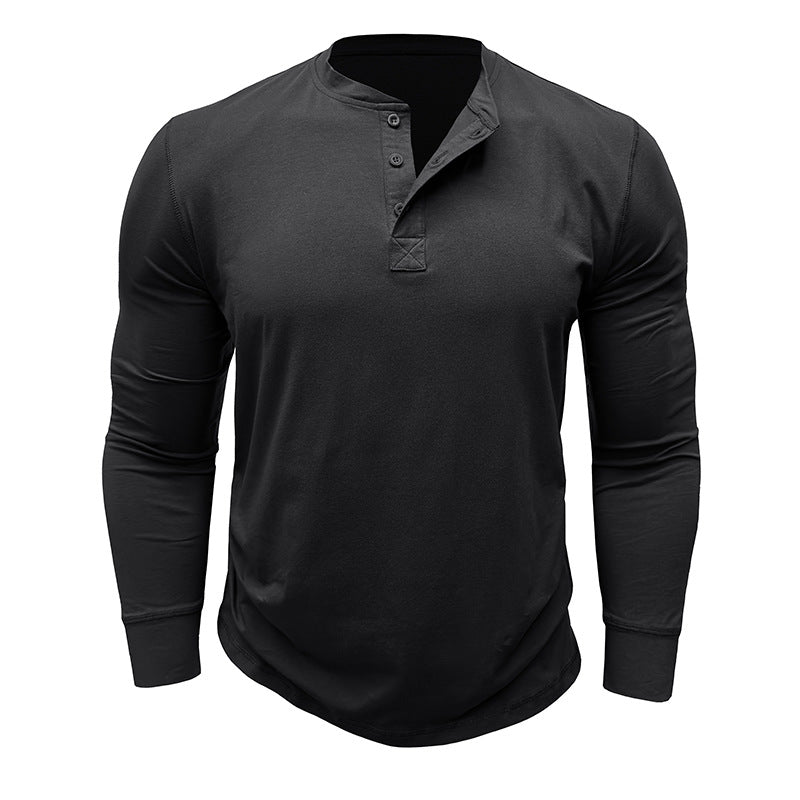 Herren Langarmshirt mit Knopfleiste Echoarchiv