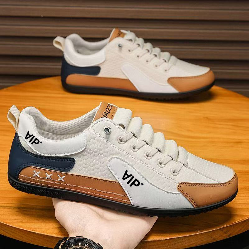 Herren Casual-Sneaker im Retro-Look mit geprägtem Obermaterial und kontrastierenden Overlays Echoarhiv
