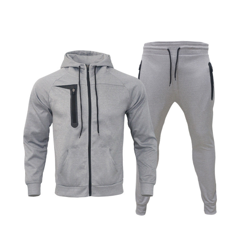 Herren sportliches Hoodie- und Jogginganzug-Set mit funktionalen Taschen Echoarchiv