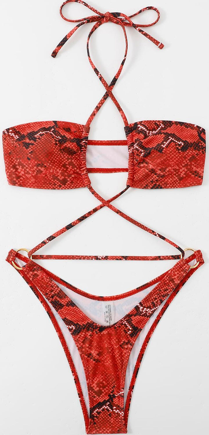 Damen Bandeau-Bikini mit raffinierten Schnittführungen Echo Archiv