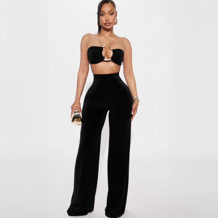 Damen Cut-Out Oberteil mit high-waisted Hose Echo Archiv