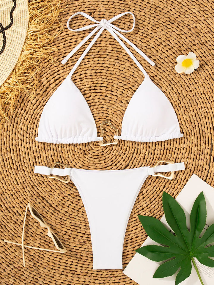 Damen Triangel-Bikini mit verstellbarem Halter und elegantem Schnallen-Detail Echo Archiv