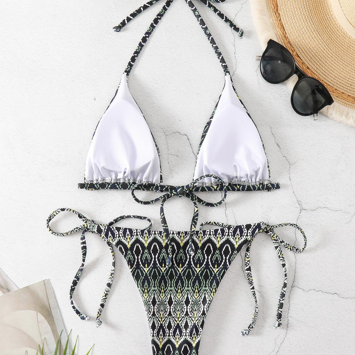 Damen Triangel-Bikini mit verspieltem Schlangenmuster Echo Archiv