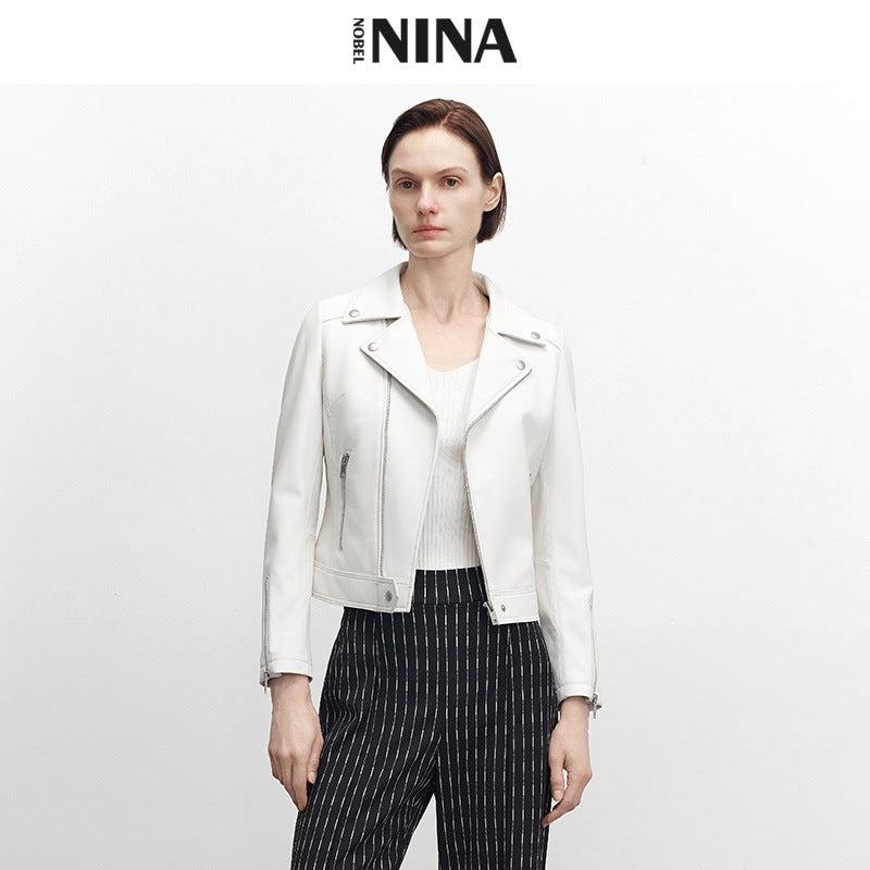 Damen Stylische Lederjacke im Biker-Stil Echo Archiv