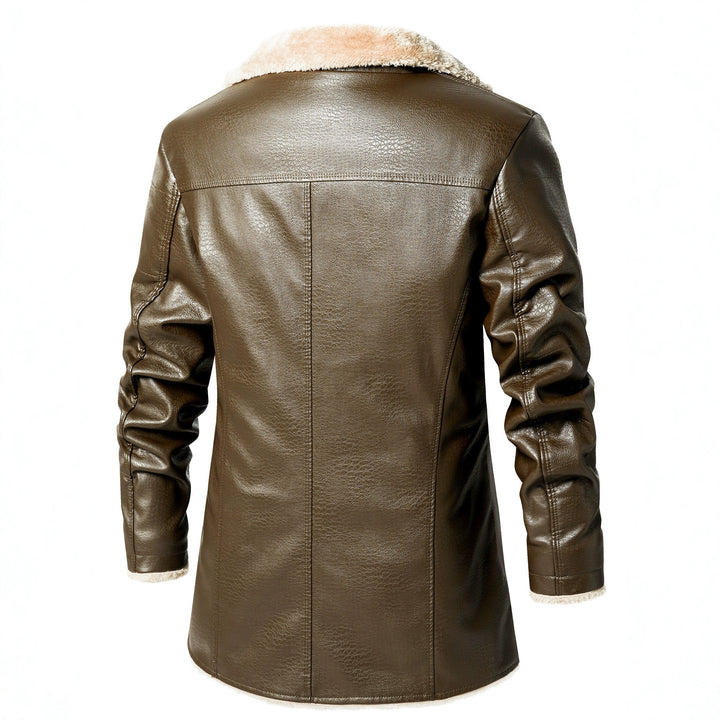Herren Kunstleder Jacke mit luxuriösem Fleecefutter Echoarchiv