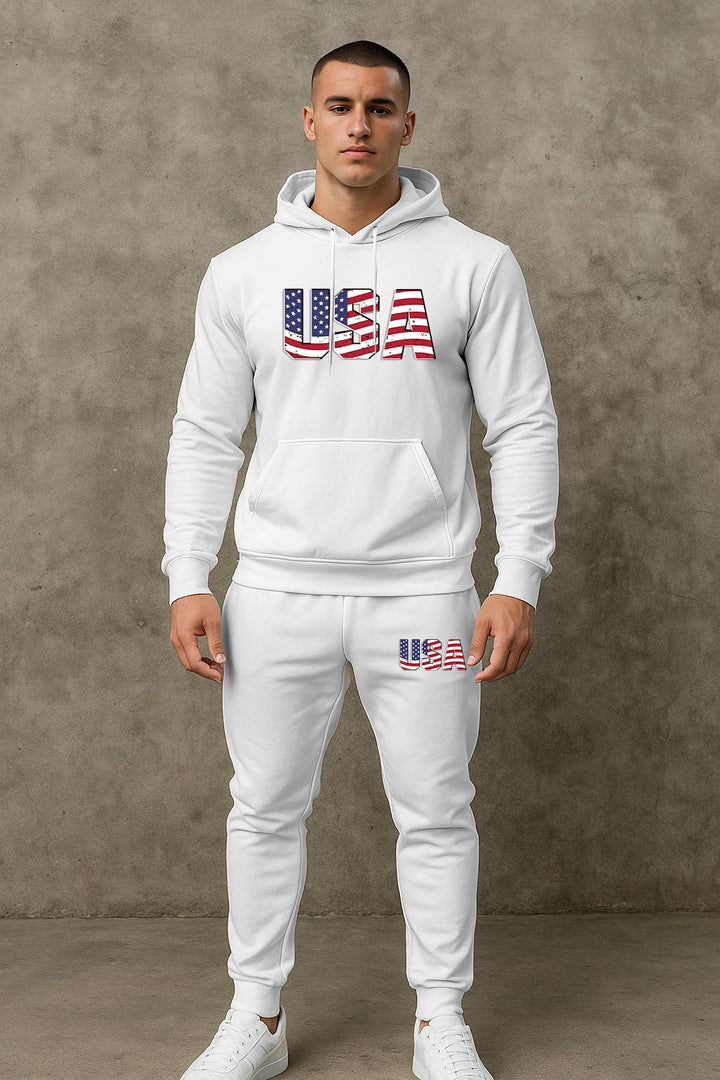 Herren Trendiger Hoodie- und Jogginghose Set Echoarchiv