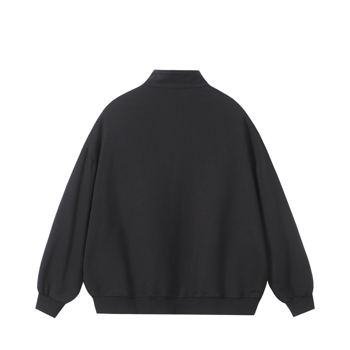 Unisex Oversize-Halbzip-Sweatshirt aus French-Terry mit Stehkragen Echoarchiv