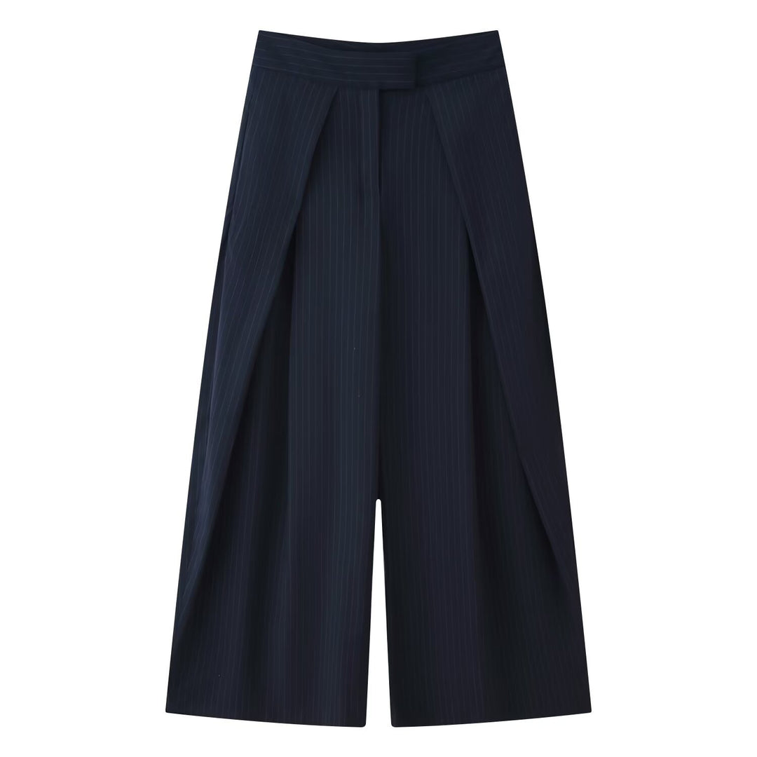 Damen weit geschnittene Culotte-Hose mit eleganten Falten und hohem Bund Echo Archiv