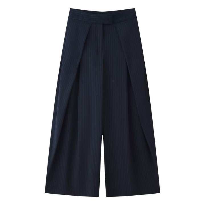 Damen weit geschnittene Culotte-Hose mit eleganten Falten und hohem Bund Echo Archiv