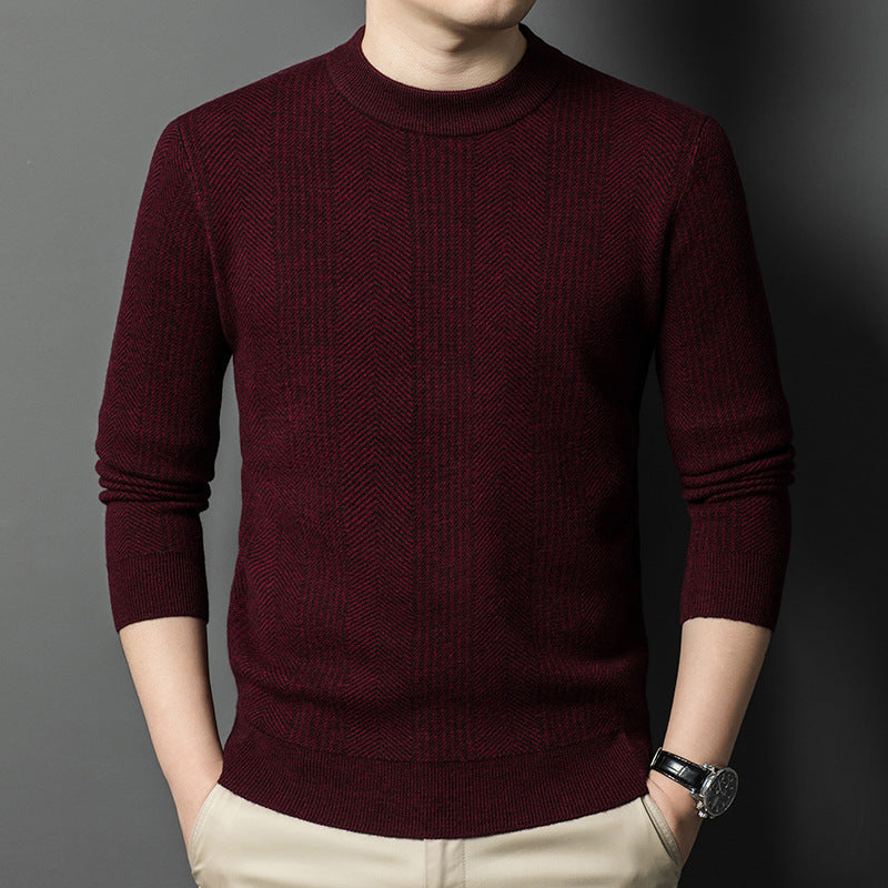 Herren eleganter Strickpullover mit strukturiertem Rautenmuster Echoarchiv