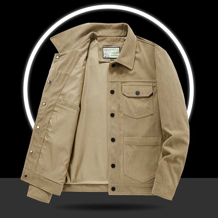 Herren Lässige Cordjacke mit praktischen Taschen und modischem Design Echo Archiv