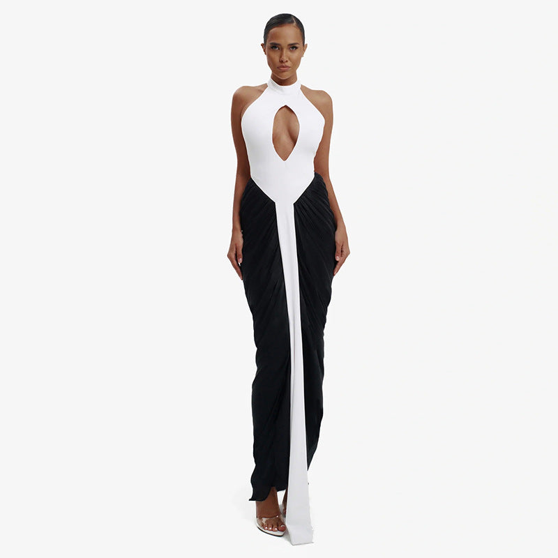Damen Maxikleid mit hochgeschlossenem Ausschnitt und elegantem Cut-Out Echo Archiv
