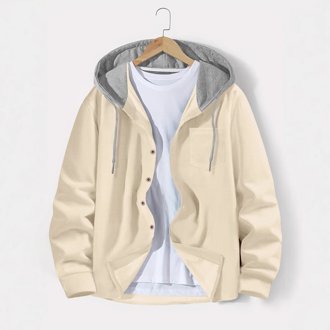 Herren lässige Jacke mit Kapuzen-Design und druckknopfverschluss Echoarchiv