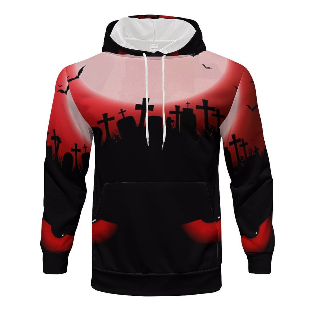 Herren Kapuzensweater mit kreativen Halloween-Motiv und lockerer Passform Echoarchiv