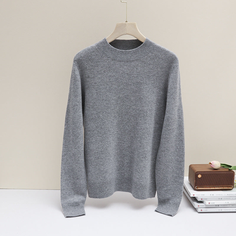 Damen Feiner Longsleeve-Rundhalspullover mit verstärktem Rippenkragen & schmeichelnder Hüftlänge Echo Archiv