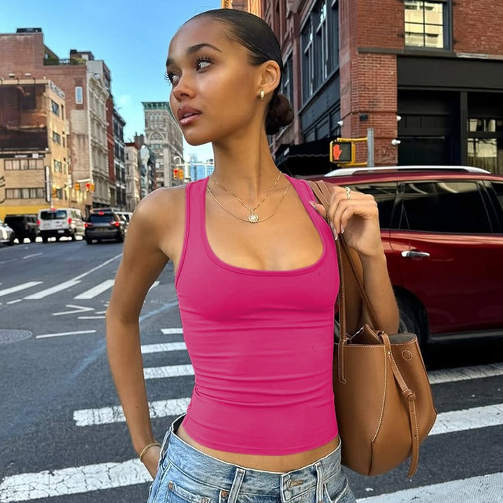 Damen Sportliches Tanktop mit breiten Trägern Echo Archiv