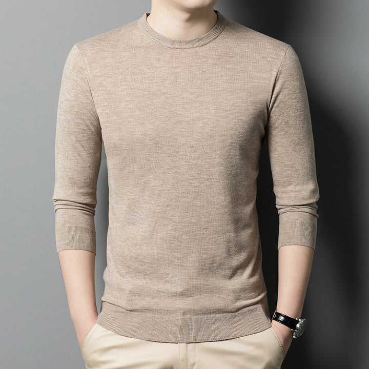 Herren Luxuriöser Rundhals Pullover aus feiner Merinowolle Echoarchiv