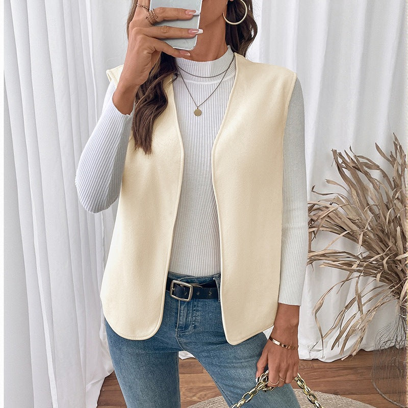 Damen Elegantes ärmelloses Blazer-Oberteil Echo Archiv