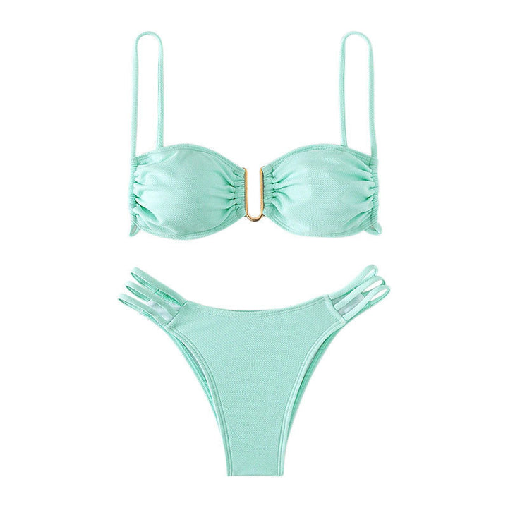 Damen Bikini-Set mit modischem Push-Up-Oberteil und elegantem Gummidetail Echo Archiv