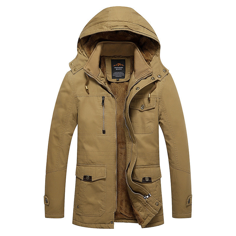 Herren Utility-Parka mit kuscheliger Sherpa‑Fütterung, Kapuze und Cargo‑Taschen Echo Archiv