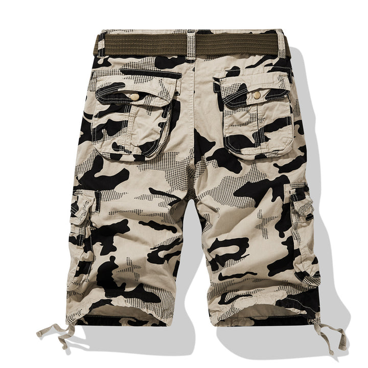 Herren Camouflage Cargo-Shorts mit funktionalen Seitentaschen und verstellbarem Bund Echoarchiv