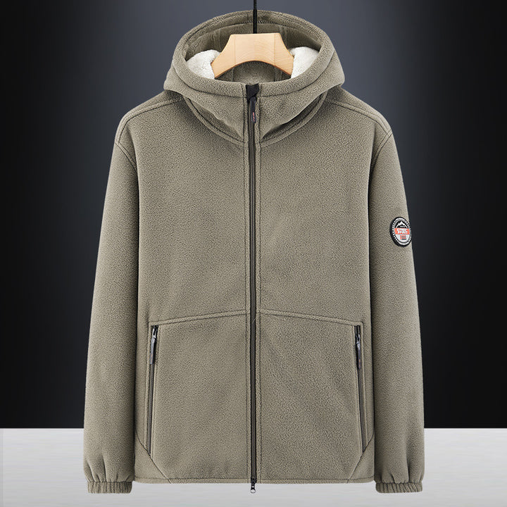 Herren Isolierte Fleece-Hoodiejacke mit Sherpa-Innenfutter und Zwei-Wege-Reißverschluss Echo Archiv