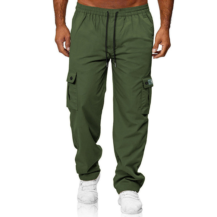 Herren Cargohose mit elastischem Bund, Kordelzug und Multifunktions-Taschen – Bravaro