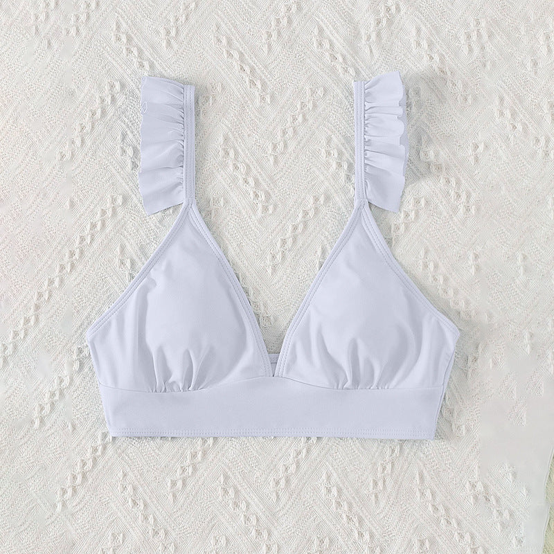 Damen Triangel-Bikinioberteil mit verspielten Rüschen Echo Archiv