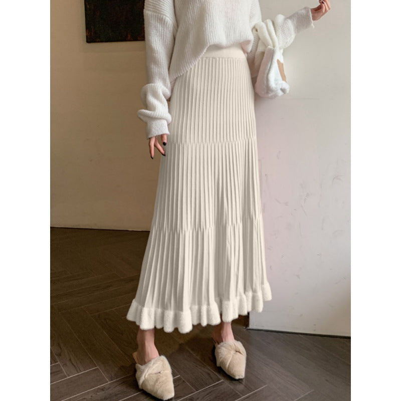 Damen Eleganter Plisseerock mit Volants Echo Archiv