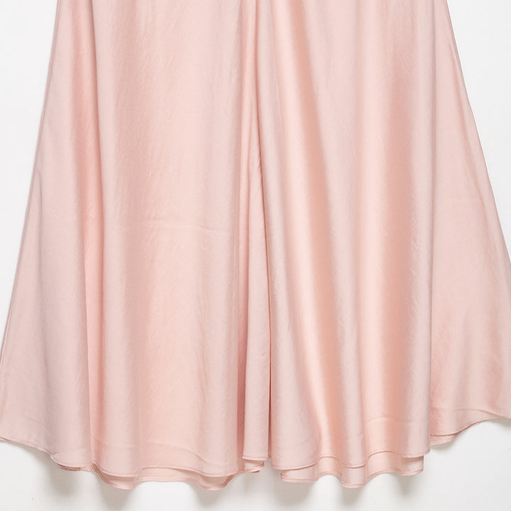 Damen Satin-Midirock mit hohem Komfortbund und ausgestellter A-Linien-Silhouette Echoarchiv